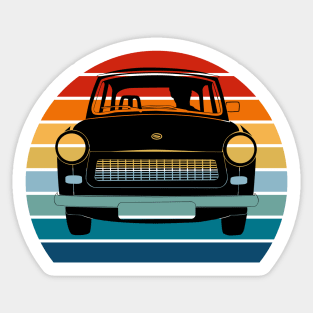 Vintage Sunset Classic Car Retro Design Sticker